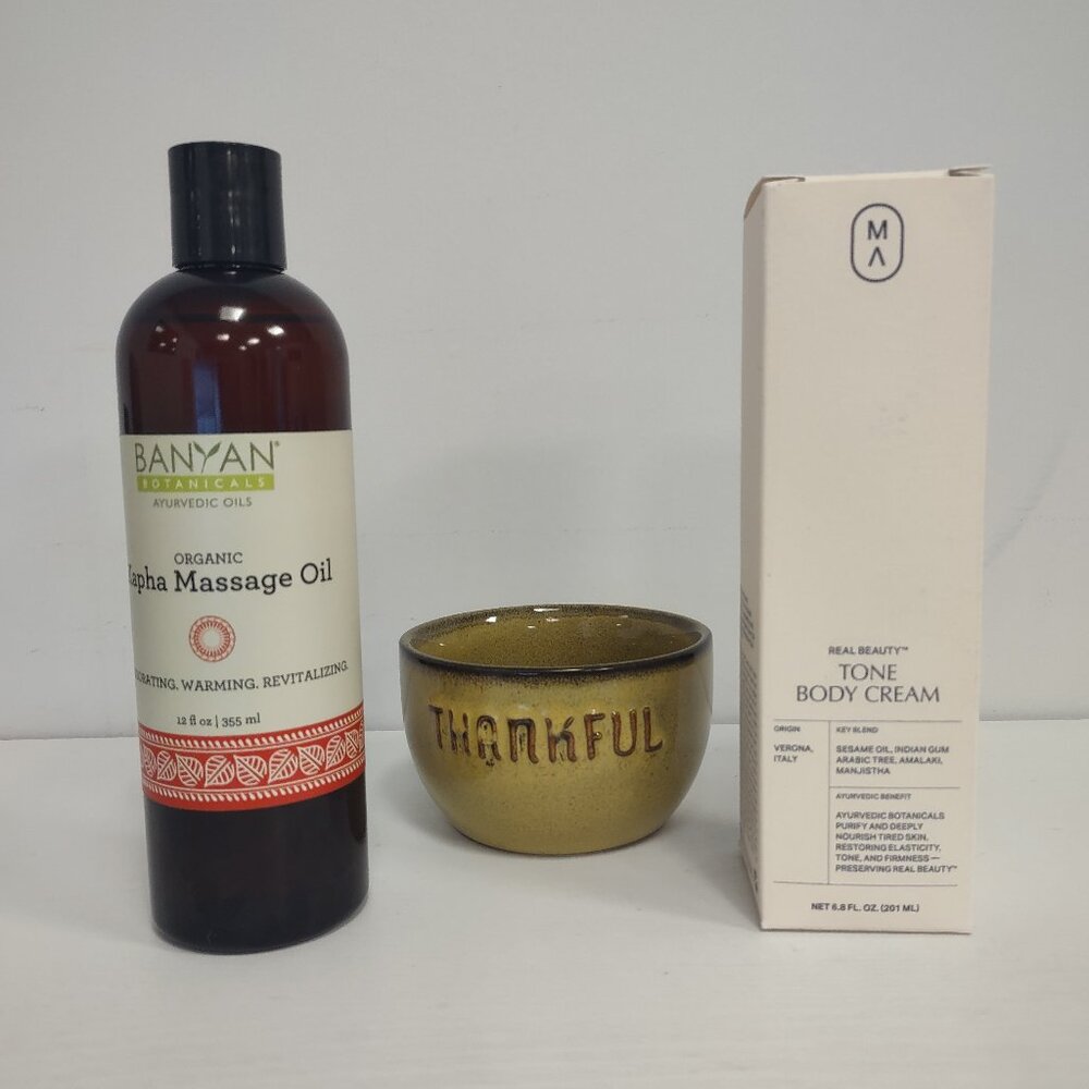 Banyan Kapha Massage Oil plus Maharishi Tone Body Cream